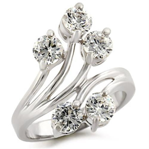 High-Polished 925 Sterling Silver Ring with AAA Grade CZ