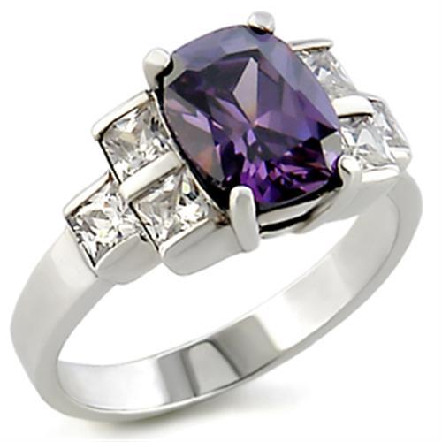 High-Polished 925 Sterling Silver Ring with AAA Grade CZ