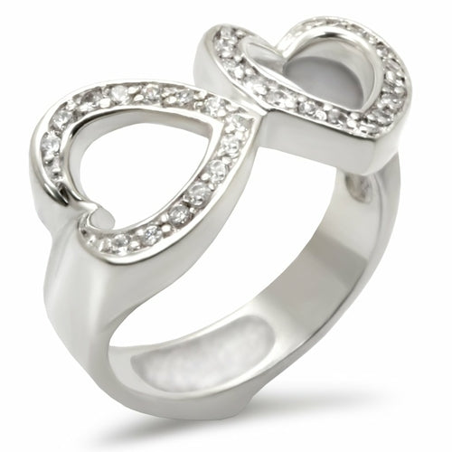 High-Polished 925 Sterling Silver Ring with AAA Grade CZ