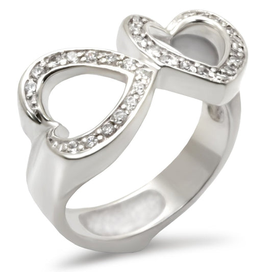 High-Polished 925 Sterling Silver Ring with AAA Grade CZ