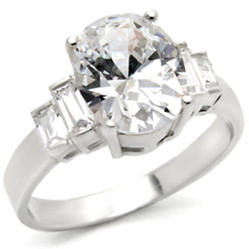 High-Polished 925 Sterling Silver Ring with AAA Grade CZ
