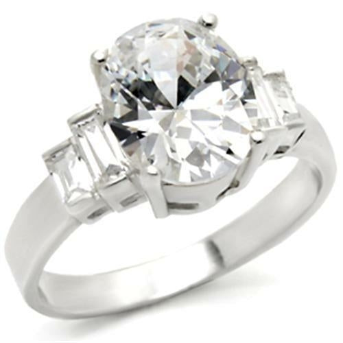 High-Polished 925 Sterling Silver Ring with AAA Grade CZ