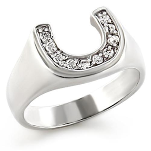 High-Polished 925 Sterling Silver Ring with AAA Grade CZ