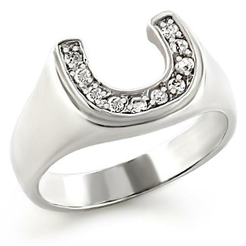High-Polished 925 Sterling Silver Ring with AAA Grade CZ
