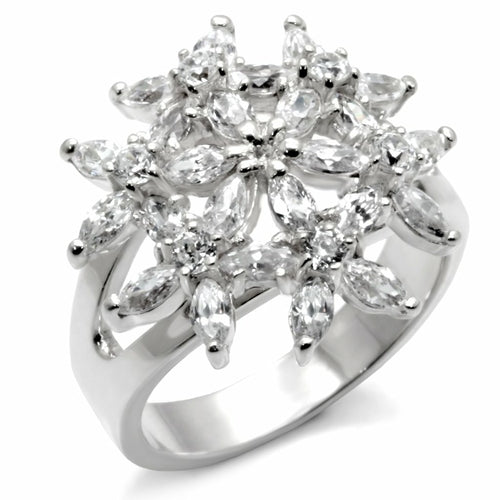 High-Polished 925 Sterling Silver Ring with AAA Grade CZ