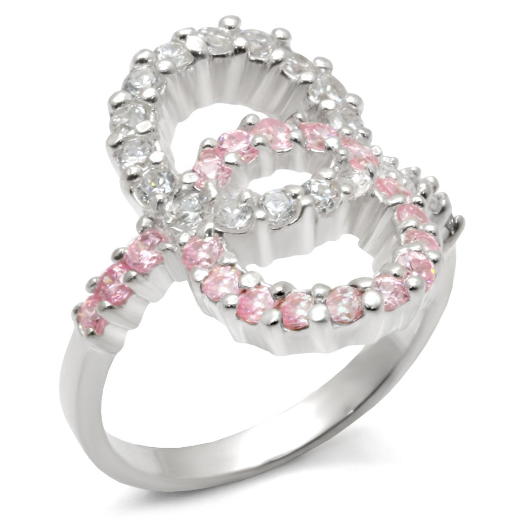 High-Polished 925 Sterling Silver Ring with AAA Grade CZ