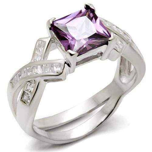 High-Polished 925 Sterling Silver Ring with AAA Grade CZ