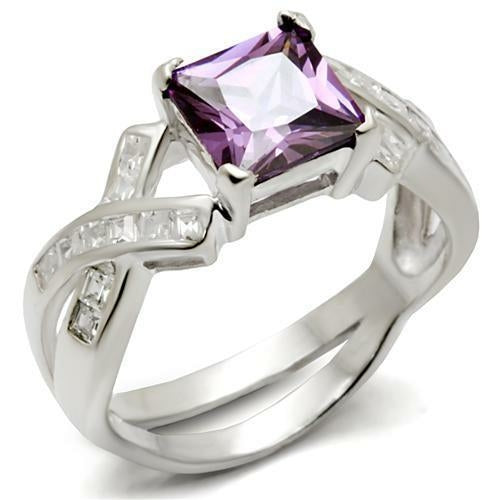High-Polished 925 Sterling Silver Ring with AAA Grade CZ