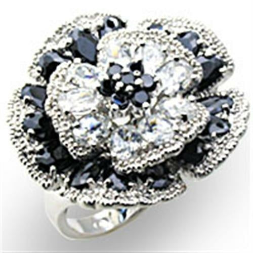 High - Polished 925 Sterling Silver Ring with AAA Grade CZ