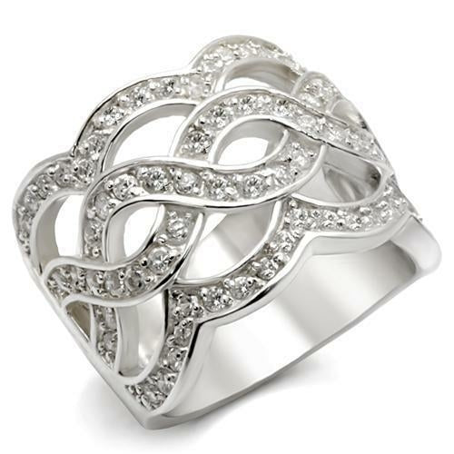 High-Polished 925 Sterling Silver Ring with AAA Grade CZ