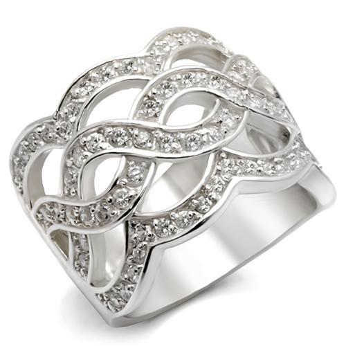 High-Polished 925 Sterling Silver Ring with AAA Grade CZ