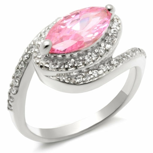 High-Polished 925 Sterling Silver Ring with AAA Grade CZ