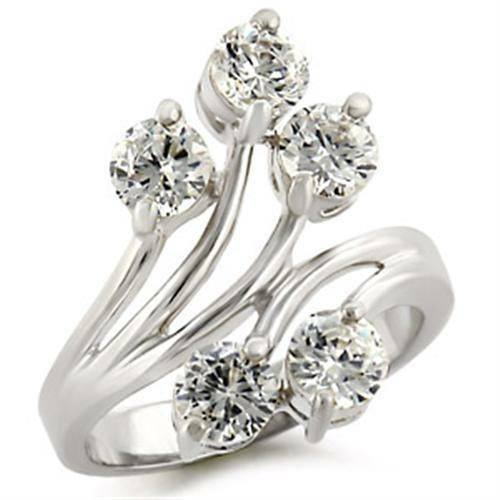 High-Polished 925 Sterling Silver Ring with AAA Grade CZ