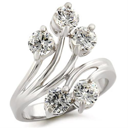 High-Polished 925 Sterling Silver Ring with AAA Grade CZ