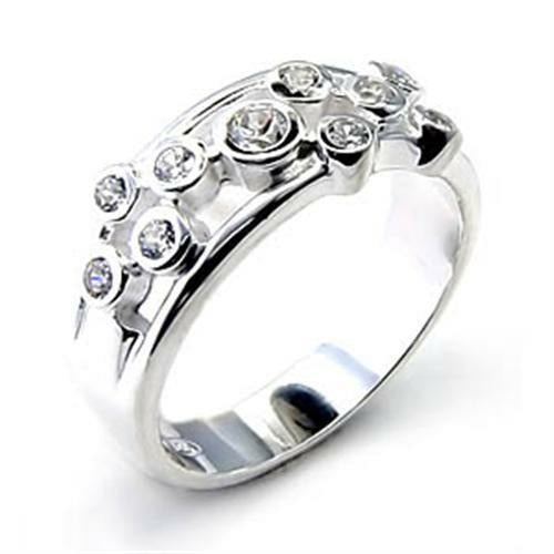 High-Polished 925 Sterling Silver Ring with AAA Grade CZ