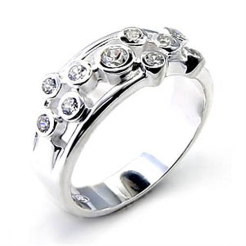 High-Polished 925 Sterling Silver Ring with AAA Grade CZ