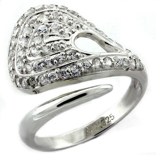 High-Polished 925 Sterling Silver Ring with AAA Grade CZ