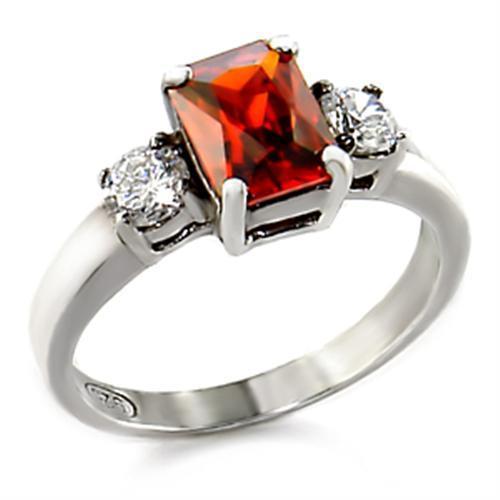 High-Polished 925 Sterling Silver Ring with AAA Grade CZ