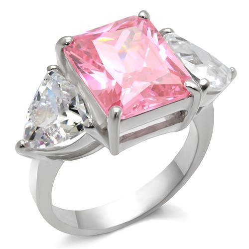 High-Polished 925 Sterling Silver Ring with AAA Grade CZ