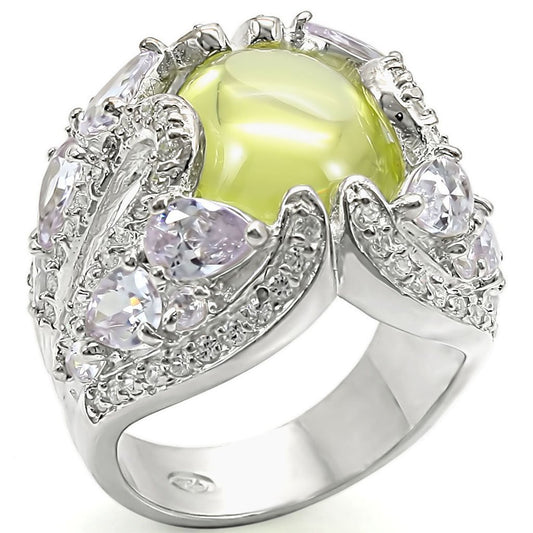 High-Polished 925 Sterling Silver Ring with AAA Grade CZ